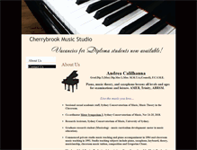 Tablet Screenshot of cherrybrookmusicstudio.com